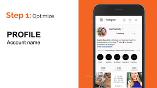 Step 1: Optimize
PROFILE
Account name
 