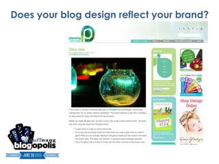 Does your blog design reflect your brand?
 