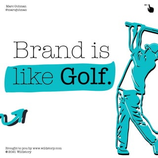 Brand Is Like Golf White Underlines