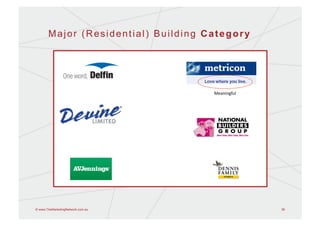 Major (Residential) Building Category




                                     Meaningful	
  




© www.TheMarketingNetwork.com.au                      39
 