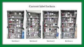 Current label lockers
Section 1 Section 4
Section 3
Section 2
 