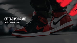 WHAT’S THE GAME PLAN?
CATEGORY/BRAND
 