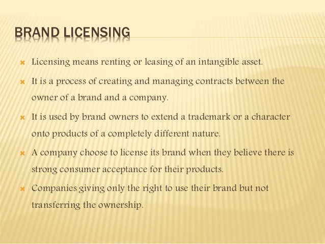 Brand licensing