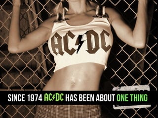 since 1974 AC*DC HAS BEEN ABOUT ONE THING
 