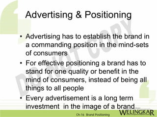 Positioning Advertisement Example Brand Positioning | PDF