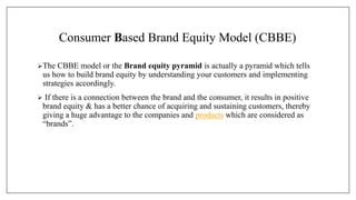 Consumer Based Brand Equity Model (CBBE)
The CBBE model or the Brand equity pyramid is actually a pyramid which tells
us ...