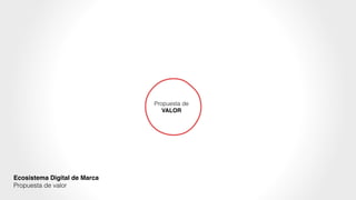 Propuesta de
VALOR
Ecosistema Digital de Marca!
Propuesta de valor
 