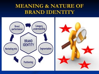 MEANING & NATURE OF BRAND IDENTITY B B B B 