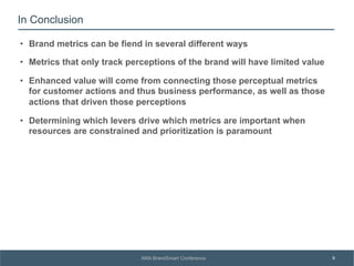 Brand metrics to measure business performance | PDF