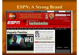 ESPN: A Strong Brand
 