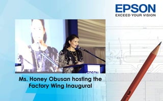 Ms. Honey Obusan hosting the
Factory Wing Inaugural
 