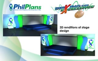 3D renditions of stage
design
 