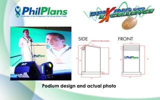 Podium design and actual photo
 