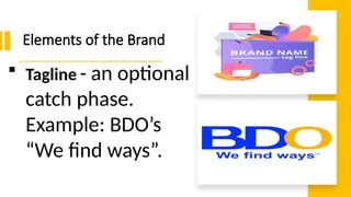 Topic With Tagline Examples BRAND NAME AND TAGLINE TOPIC IN ENTREPRENEURSHIP.pptx