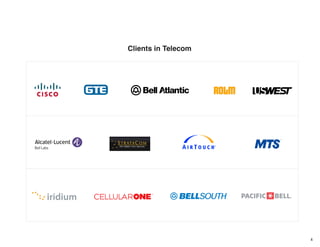 4
Clients in Telecom
 
