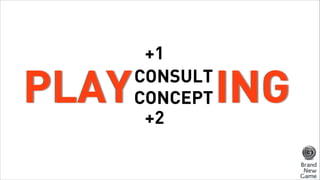 PLAY INGCONSULT
CONCEPT
+1
!
!
+2
 