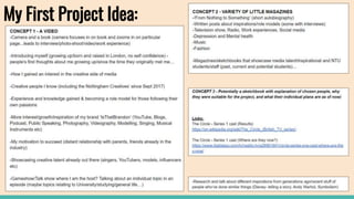 My First Project Idea:
 