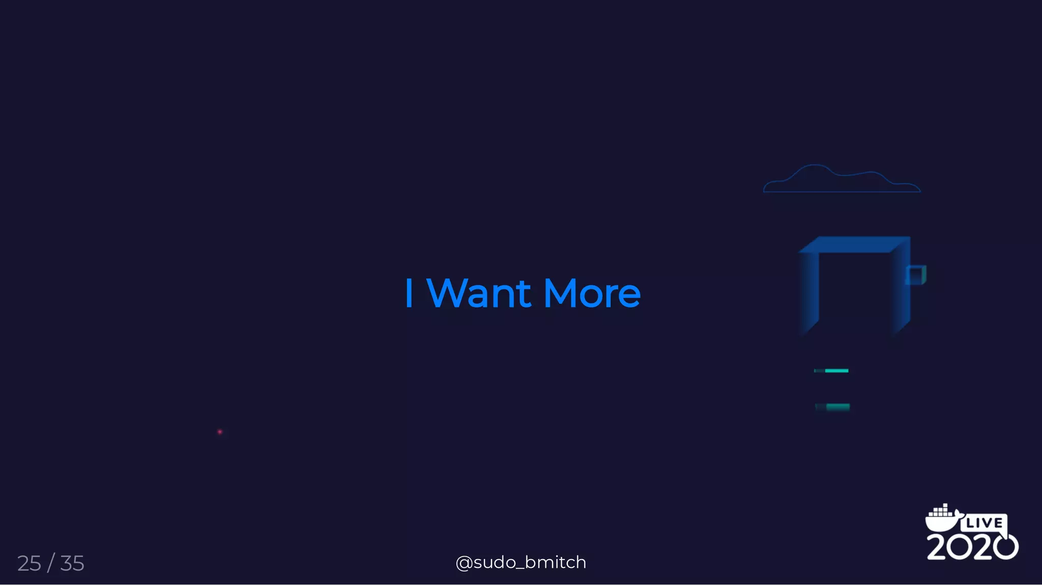 I Want More
@sudo_bmitch25 / 35
 