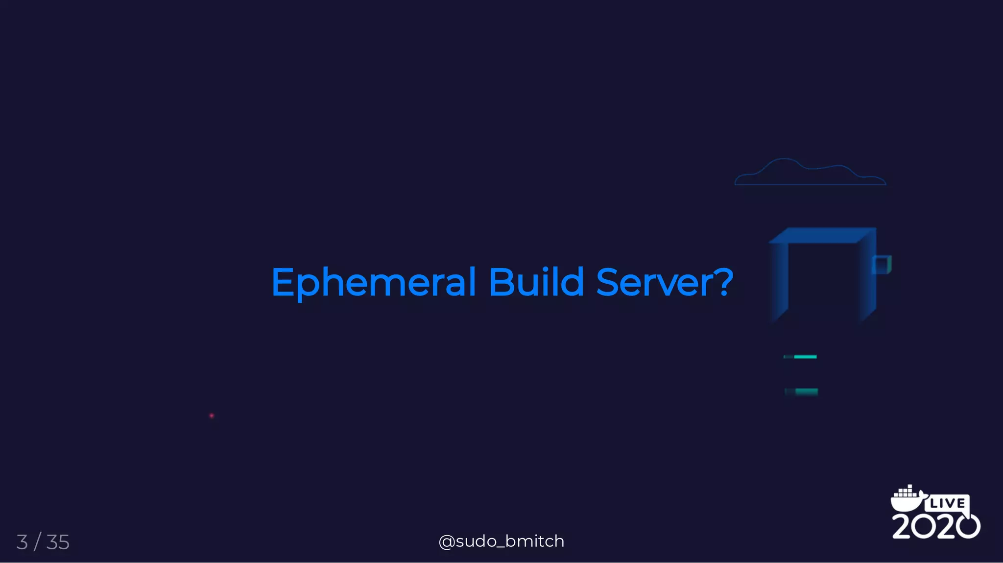 Ephemeral Build Server?
@sudo_bmitch3 / 35
 