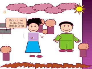 Pero si tu me
dijiste…(ella
llorando se va)
 