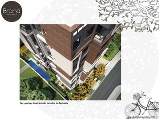 Perspectiva ilustrada do detalhe da fachada 
 