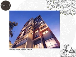Perspectiva ilustrada do detalhe da fachada 
 