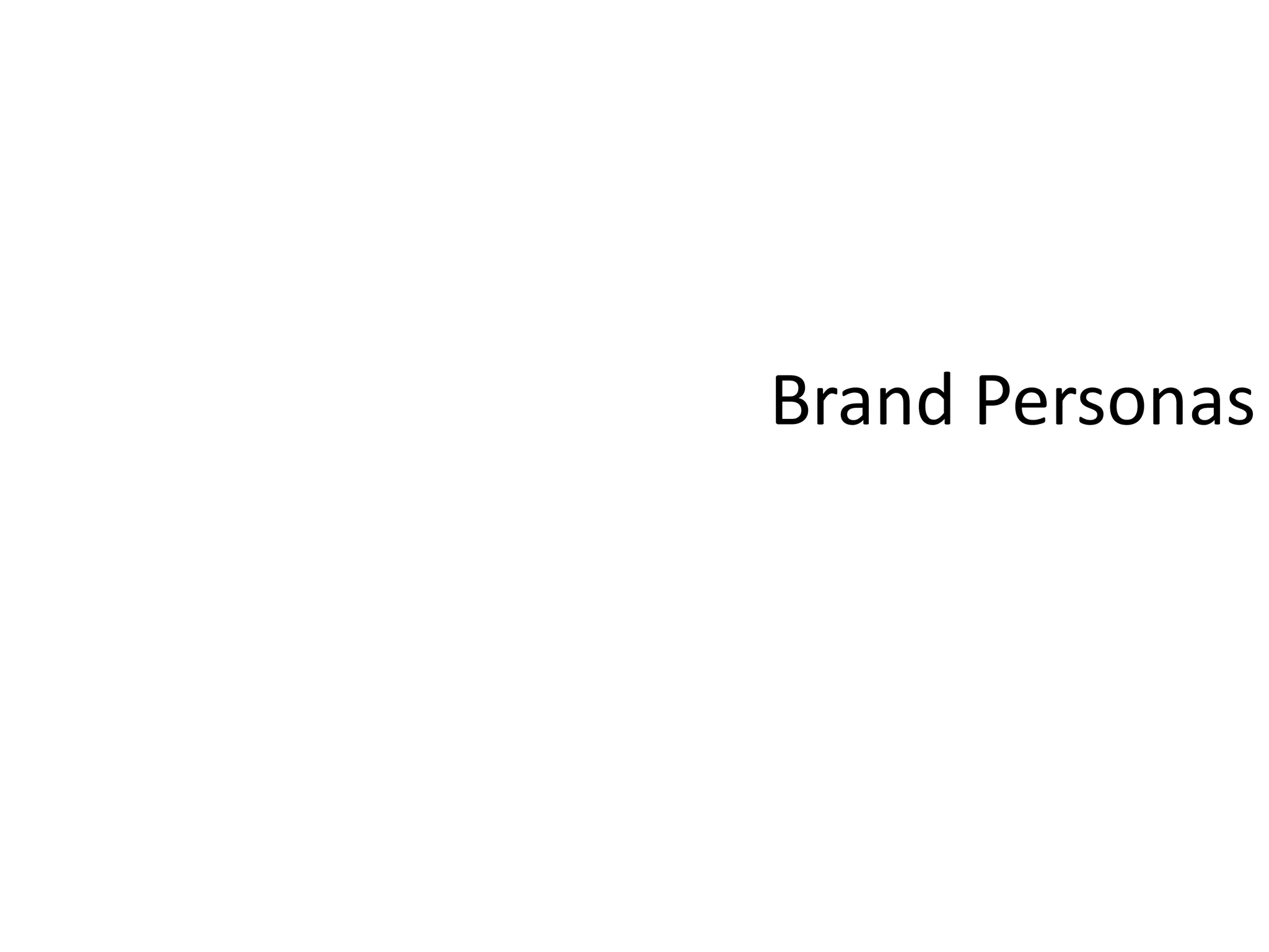 Brand Personas