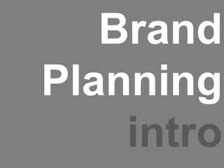 Brand
Planning
    intro
 