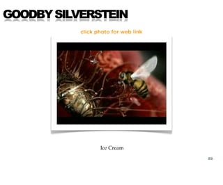 GOODBY SILVERSTEIN
           click photo for web link




                  Ice Cream
                                      22
 