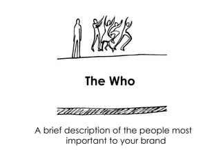A brief description of the people most important to your brand The Who 