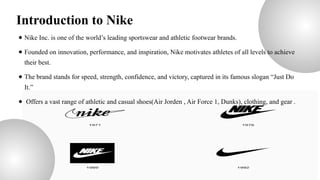 Nike Introduction Brand review. about the Nike with 14 slide | PPTX