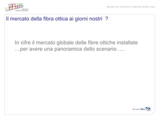 Il mercato della fibra ottica ai giorni nostri ?



    In cifre il mercato globale delle fibre ottiche installate
    …per avere una panoramica dello scenario ….
 