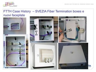 FTTH Case History – SVEZIA Fiber Termination boxes e
nuovi faceplate
 