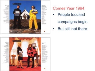 Comes Year 1994 
• People focused 
campaigns begin 
• But still not there 
 