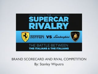 BRAND SCORECARD AND RIVAL COMPETITION

By: Stanley Wiputra

 