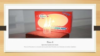 Paso 8
Aprovechar el poder de los rituales.
Ahora con Chocoramo no es necesario tener un pastel, ahora Chocoramo crea el ritual para un excelente cumpleaños.
 