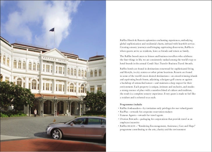 Fairmont Group Brands Swissôtel, Fairmont, Raffles