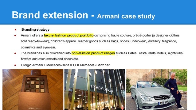 Armani brand extension case study Clearance