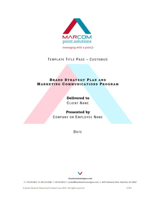 Brand strategy plan template bacg