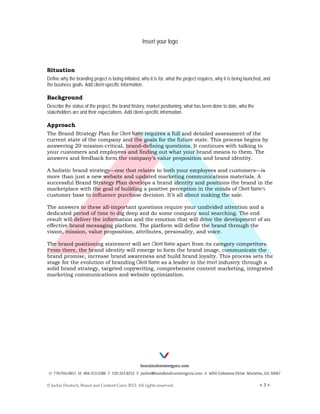 Brand strategy plan template bacg