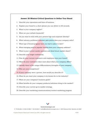 Brand strategy plan template bacg