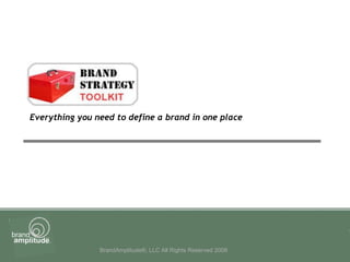 Everything you need to define a brand in one place 