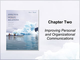 Chapter Two Improving Personal and Organizational Communications 