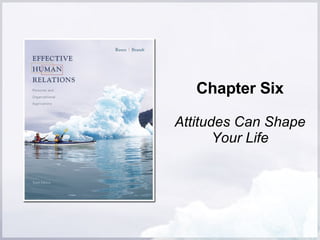 Chapter Six Attitudes Can Shape Your Life 