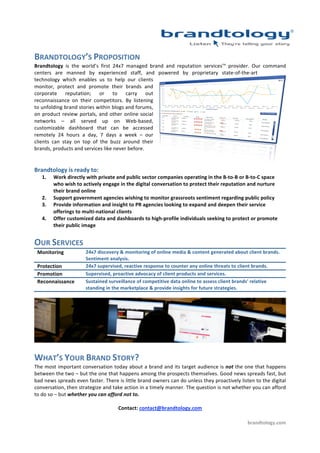 Brandtology Brochure
