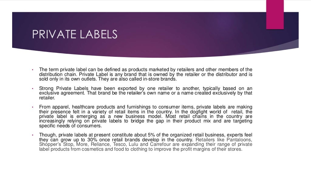 Brand versus private labels