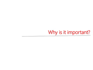 Why is it important?
 