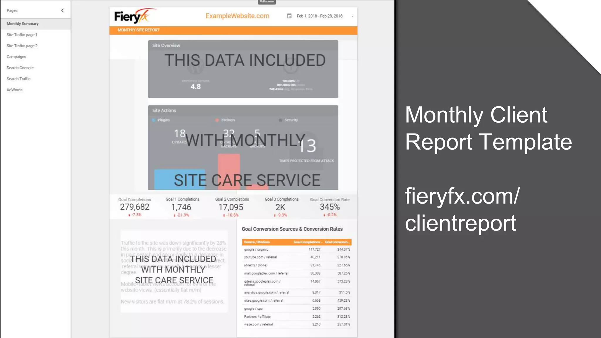 Monthly Client
Report Template
fieryfx.com/
clientreport
 