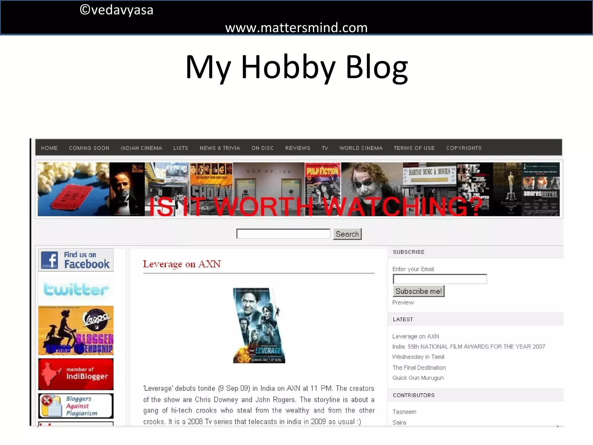 My Hobby Blog 