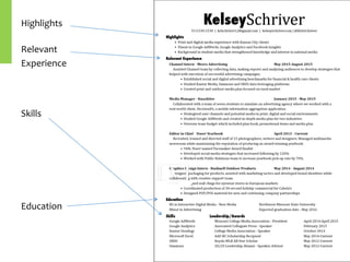 Education
Relevant	
Experience
Skills
Highlights
 
